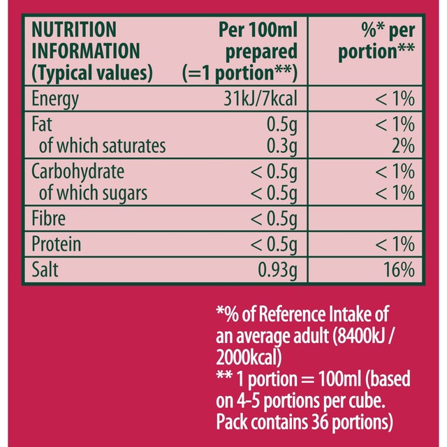 Knorr pork stock cubes 8x10g, UK version