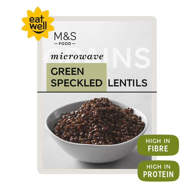 M&S Green Speckled Lentils 250g, imported from the UK