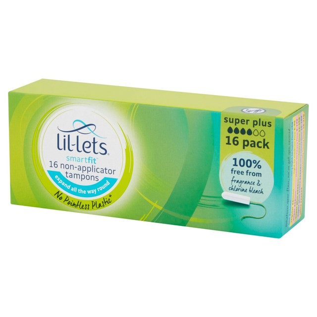 Lil-Lets Super Plus Non-Applicator Tampons 16 per pack, UK version