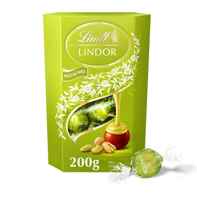 M&S Lindt Lindor Pistasj Sjokoladetrøffeleske 200g - Kjøp online hos McGrocer