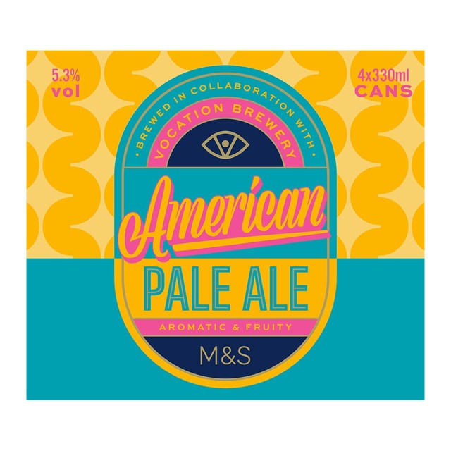 M&S American Pale Ale 4 x 330ml cans, imported from the UK