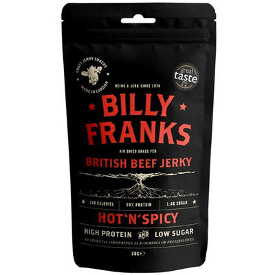 M&S Billy Franks Hot 'N' Spicy Beef Jerky Snack 30g - Kjøp online hos McGrocer