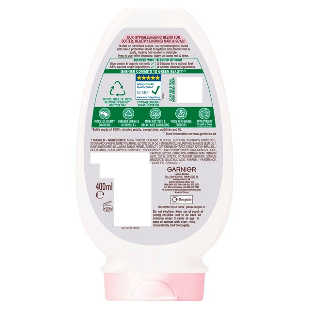 Garnier Oat Milk Sensitive Scalp Conditioner 400ml, UK version