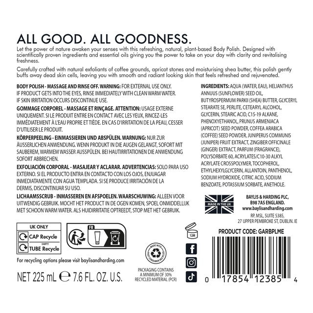Baylis & Harding body polish Lime Mint Eucalyptus, imported from the UK