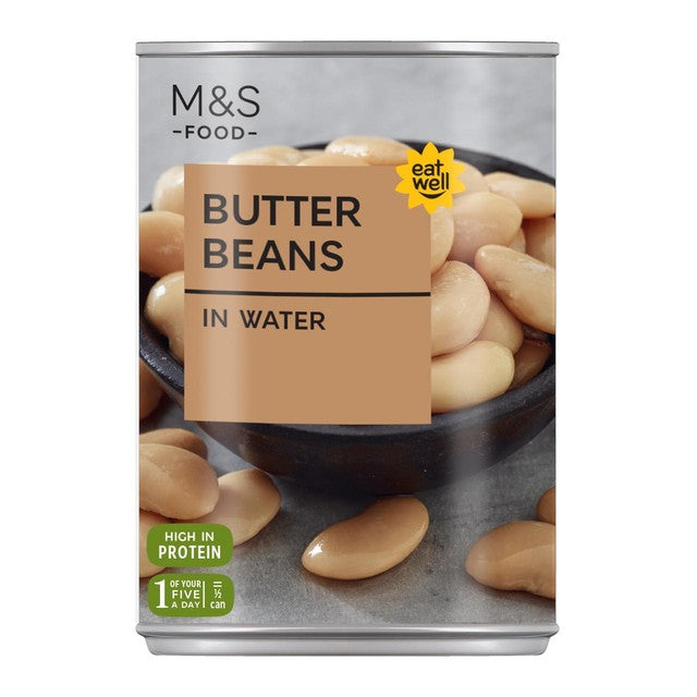 M&S butter beans in water 400g, imported from the UK