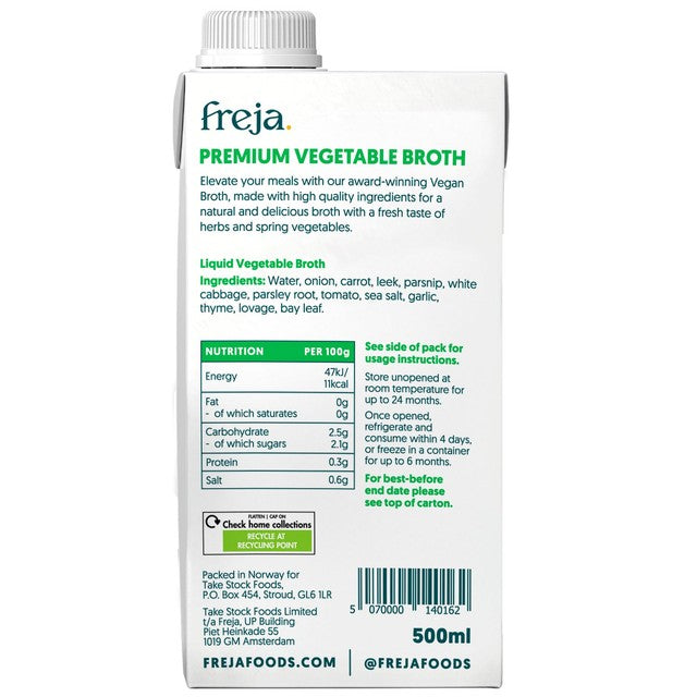 Freja Classic Vegan Sipping Broth 500ml - British product