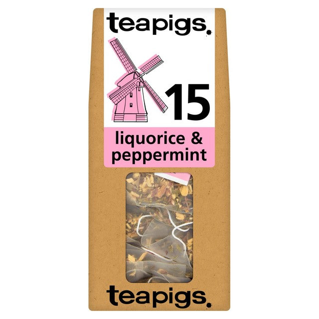 Teapigs liquorice and peppermint herbal tea bags 15 pack (British brand)