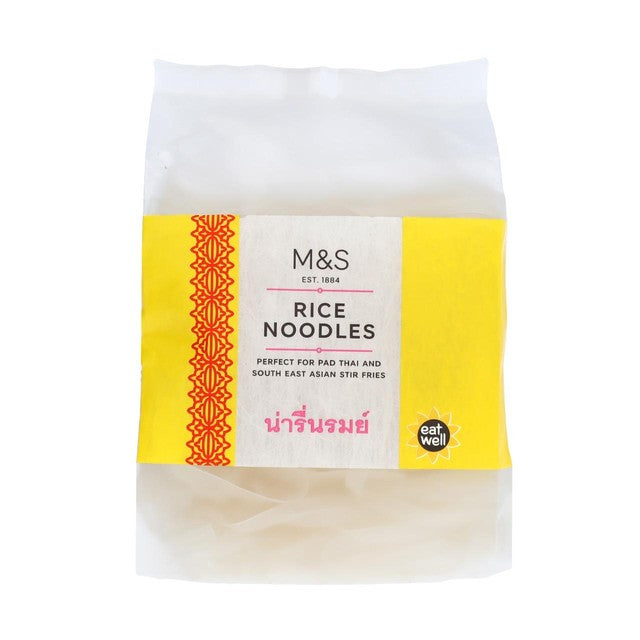 M&S Thai thick rice noodles 180g, imported from the UK