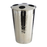 Premier Housewares toothbrush holder hammered nickel finish 17x23x26 cm, imported from the UK