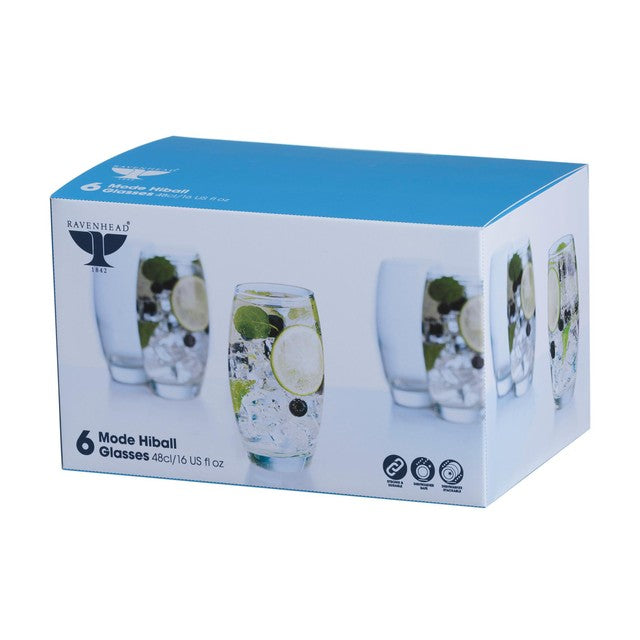 Ravenhead Mode highball glasses 480ml, imported from the UK
