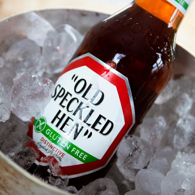 Old Speckled Hen gluten free pale ale 500ml, imported from the UK