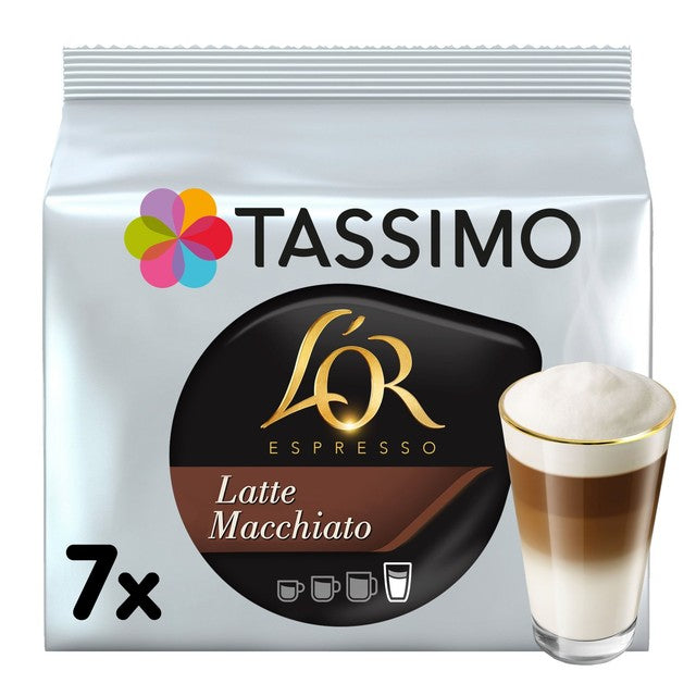 Tassimo L'OR Latte Macchiato coffee pods 7 pack (British brand)