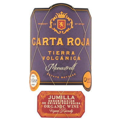 Carta Roja Volcanica Organic Monastrell Red Wine 75cl