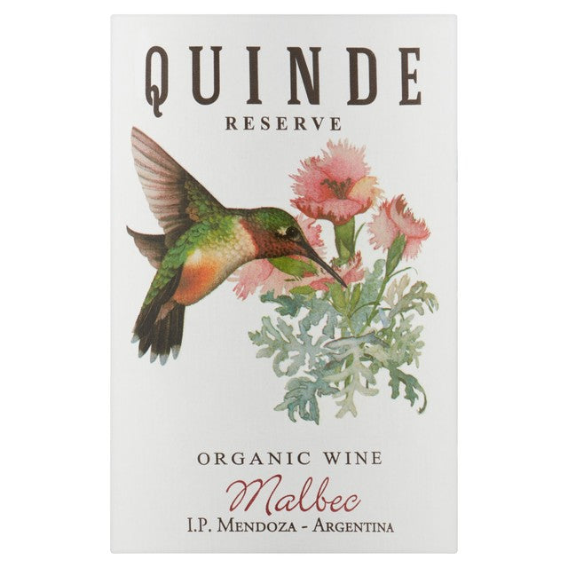 Bodegas Vinecol Quinde Organic Malbec red wine 75cl - British product