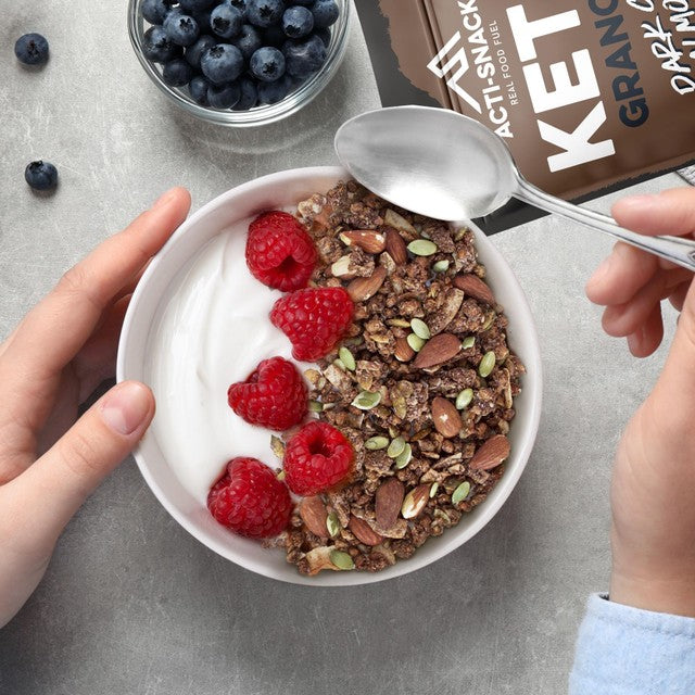 Acti-Snack Keto Dark Choc Almond Granola 300g - British product