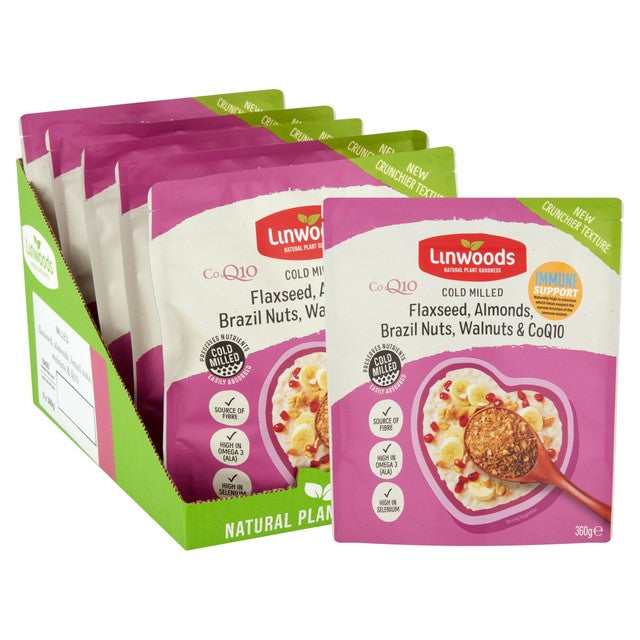 Linwoods milled flaxseed almonds brazil and walnuts with Co-Q10 360g, UK version
