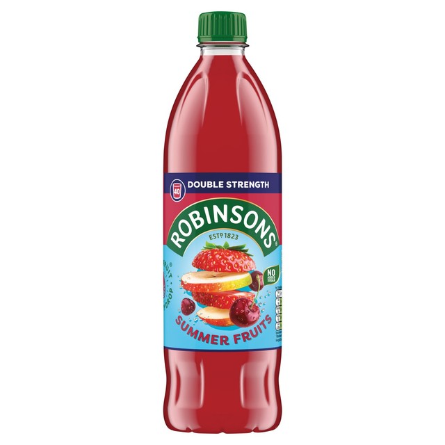 Robinsons Double Strength Summer Fruits Squash 1L, imported from the UK