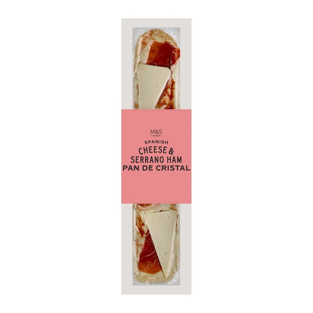 M&S Serrano Ham Cheese Pan De Cristal 258g, imported from the UK