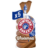 New York Bakery wholemeal bagels 5 pack, imported from the UK