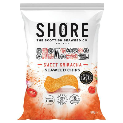 Sainsburys Shore Sweet Sriracha Seaweed Chips 80g- Buy online at McGrocer