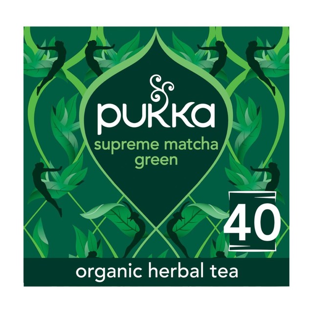 Pukka organic Supreme Matcha Green tea 40 bags, imported from the UK