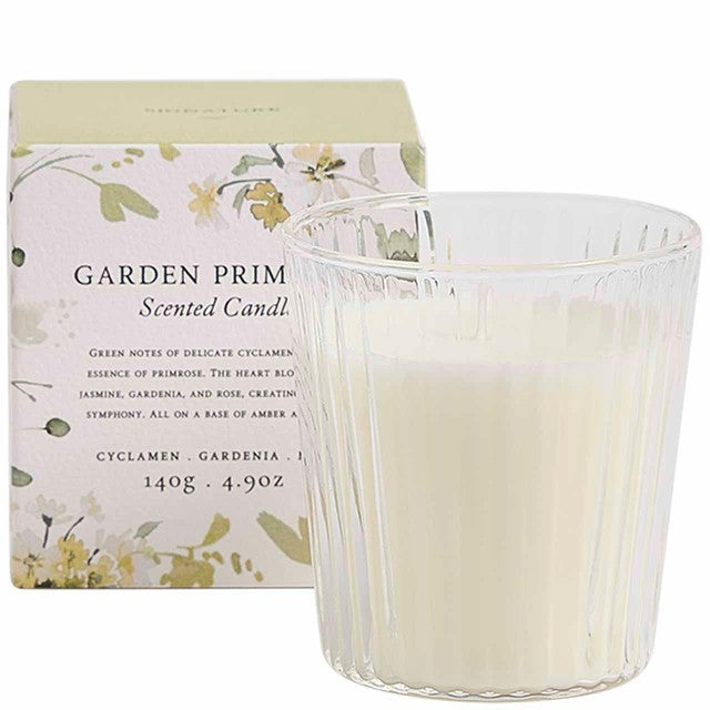 M&S Garden Primrose Scented Candle Pink Mix One Size, imported from the UK