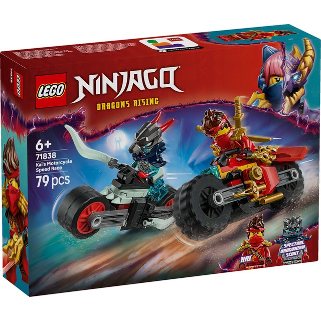 LEGO Ninjago Kai's Motorcycle Speed Race building toy set 79 pieces, UK version