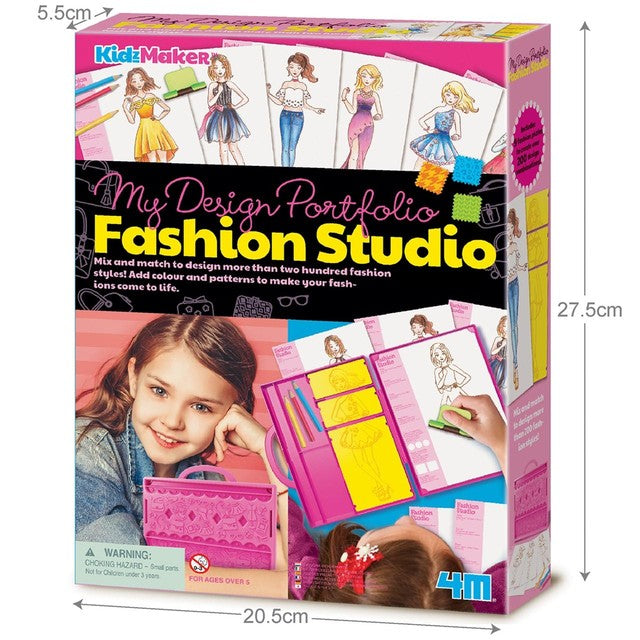 Great Gizmos KidzMaker Fashion Design Portfolio Studio Kit 27.5x20x5.5cm, UK version
