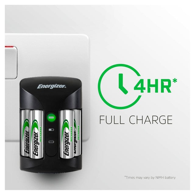 Energizer Pro AA/AAA battery charger with 4 AA batteries - British product