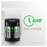 Energizer Pro AA/AAA battery charger with 4 AA batteries - British product
