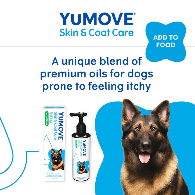 Lintbells YuMOVE skin and coat supplement for adult dogs 500ml (British brand)