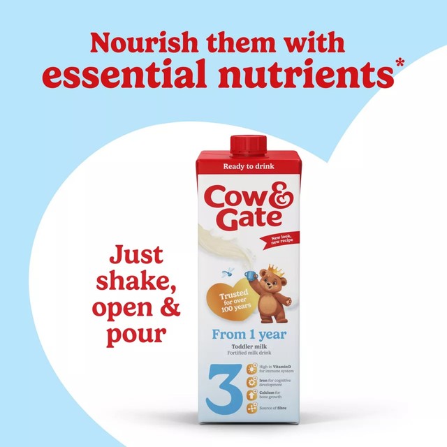Cow & Gate 3 toddler milk formula 1L - British product