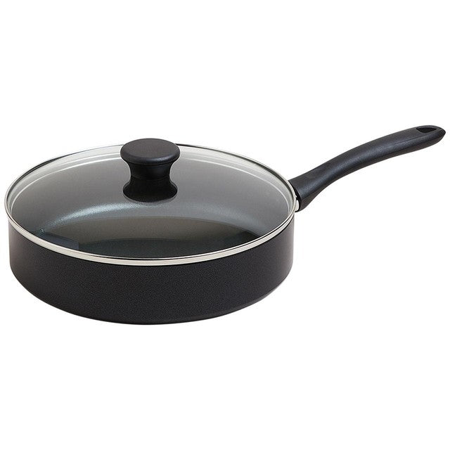 M&S black aluminium sauté pan 26cm, imported from the UK