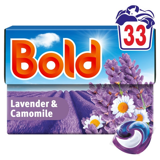 Bold laundry detergent capsules Lavender and Camomile 33 washes - British product