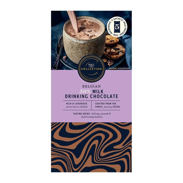 M&S Belgian milk drinking chocolate sachet - British product