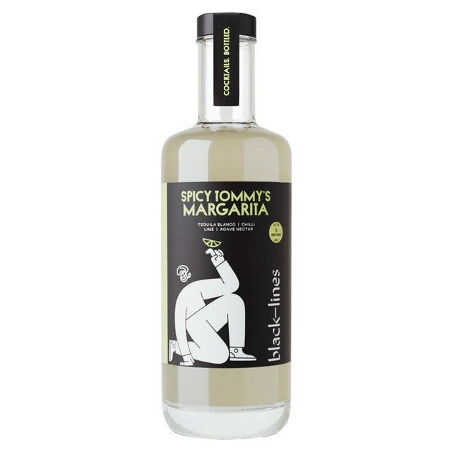 Black Lines Spicy Tommy's Margarita cocktail bottle, UK version