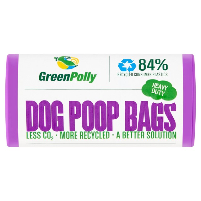 GreenPolly recycled dog poop bags 45 pack, UK version