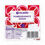 Ocado pomegranate seeds 250g, imported from the UK