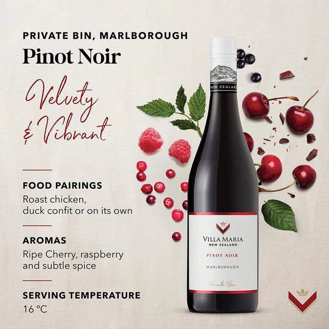 Villa Maria Private Bin Pinot Noir red wine 75cl (British brand)