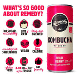 Remedy kombucha wild berry 250ml, imported from the UK
