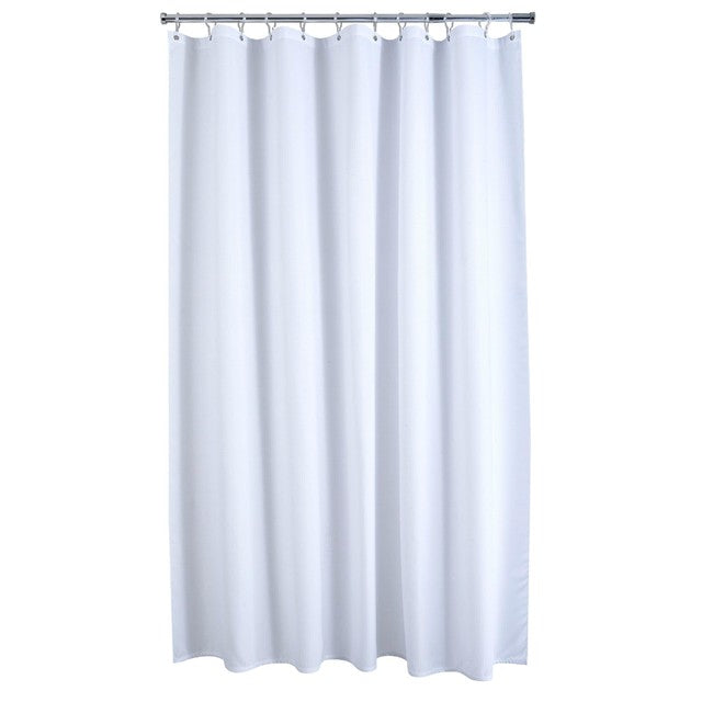 Aqualona white waffle shower curtain 180x180cm - British product