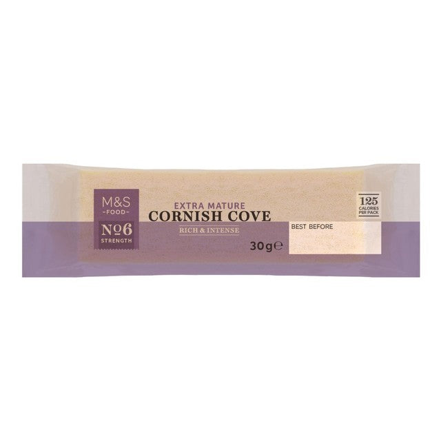 M&S Extra Mature Cornish Cove Cheddar cheese 30g, imported from the UK