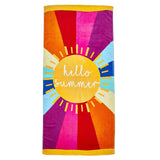 Catherine Lansfield Hello Summer beach towel 76x160cm, imported from the UK