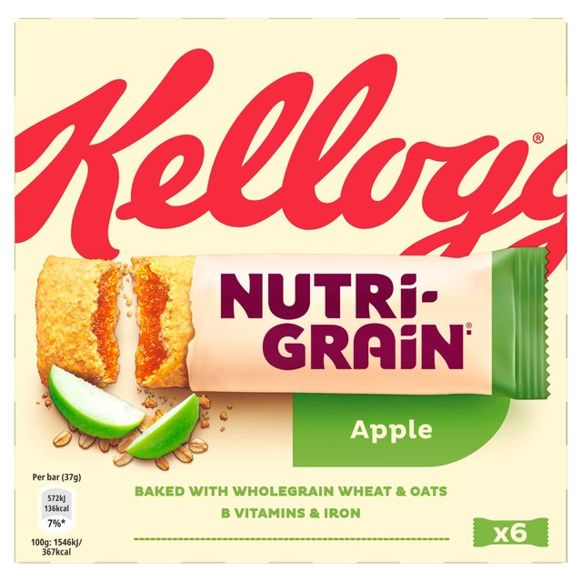 Kellogg's Nutrigrain Apple cereal bars, UK version