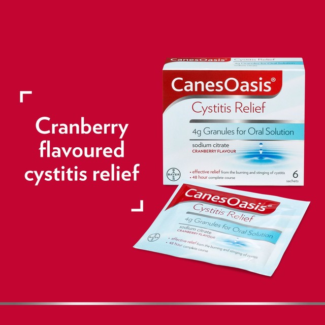 CanesOasis Cystitis Relief Sachets 6 Sachets - British product