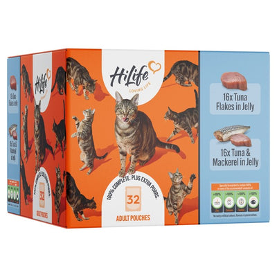 M&S Tuna and Mackerel in Jelly Wet Cat Food Pouches Multi-Pack for Adult Cats- Buy online at McGrocer