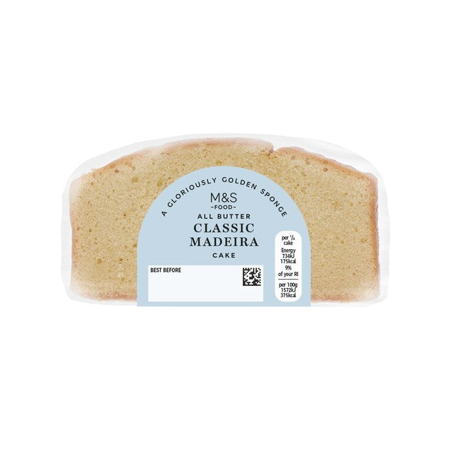 M&S Plain Madeira cake 280g, imported from the UK