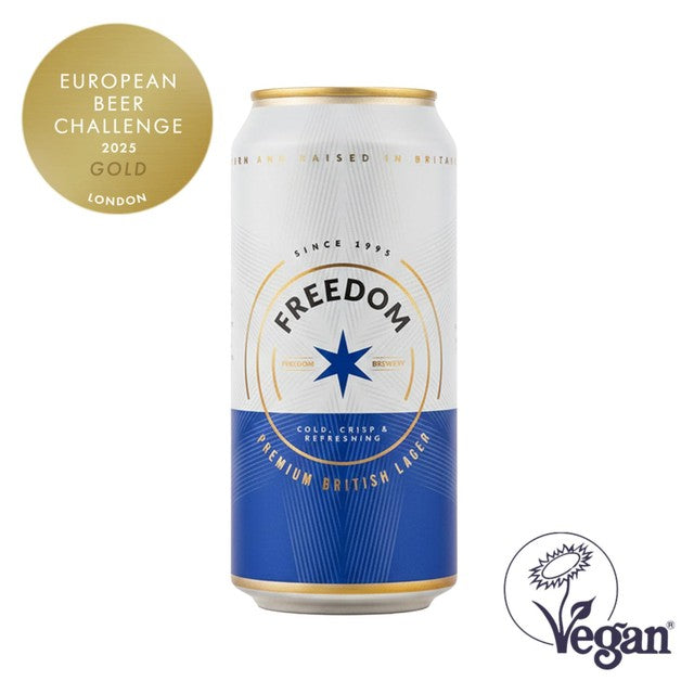 Freedom Brewery Premium Lager 4% can - British product