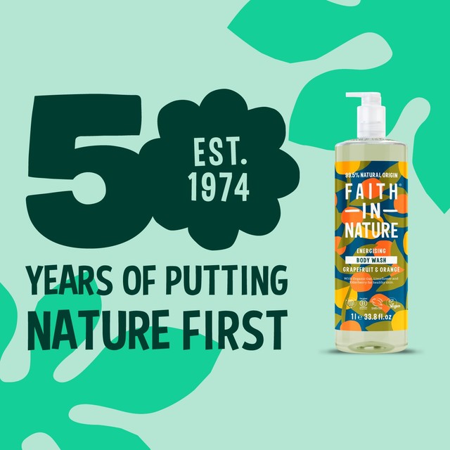 Faith In Nature body wash grapefruit orange 1L - British product