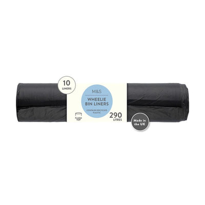 M&S 10 Wheelie Bin Liners, 290 Litre Capacity, Pack of 10- Buy online at McGrocer